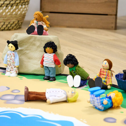 TTS Recordable Small World Beach \x26 Sea Scape Play Mat  hi\-res