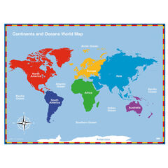 TTS Continents and Oceans Maps W0.6 x L0.8m  hi-res