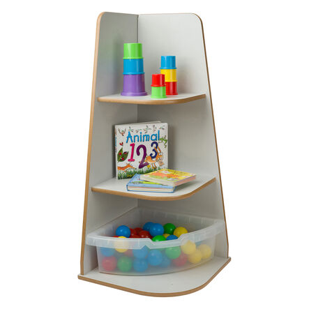 Free Standing Corner Shelf Unit Grey  hi\-res