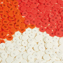 TTS Singapore Colours Place Value Counters 100s 10s 1s 450pk  hi-res