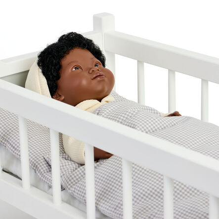 Role Play Doll Wooden White Cot Bed  hi\-res