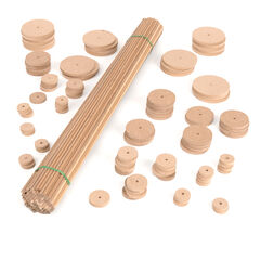 Wooden Dowels & Wheels Pack  hi-res