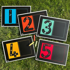 Start Big, Stay Big Numbers Chalkboards  hi-res