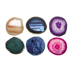 Colourful Natural Material Agate Rock Set 6pcs  hi-res