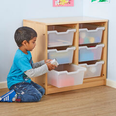 Room Scenes Tray Storage Unit with 6 Clear Trays  hi-res