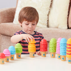Ice-Cream Counting Cones 65pcs  hi-res