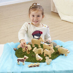 Small World Wooden Farm Animals 10pk  hi-res