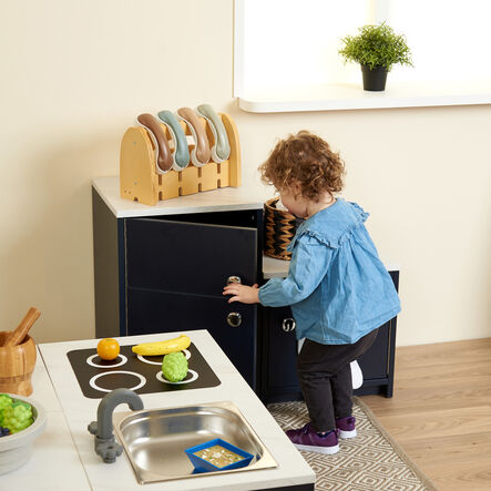 Modern Living Toddler Kitchen Navy 5pc  hi\-res