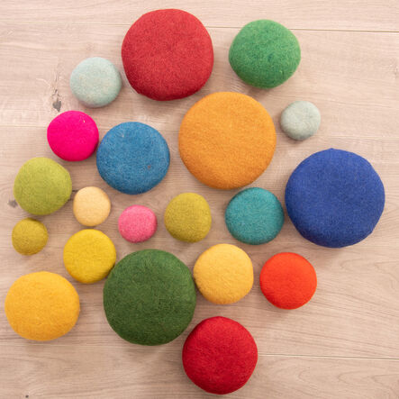 Loose Parts Felt Stacking Shapes Set Assorted Colours  hi\-res