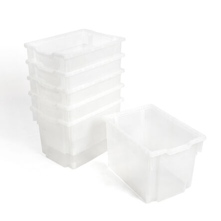 Gratnells Storage Trays 6 Pack Clear Deep Clear hi\-res