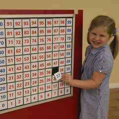 Magnetic Hundred Square Board and Numbers  hi-res