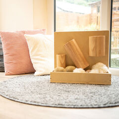 TTS Wooden Posting Channel Wall & Spheres  hi-res