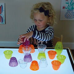 TTS Lightbox Activity Acrylic Stacking Clever Cups 20pk  hi-res