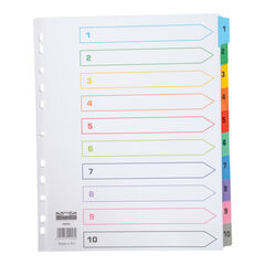 EASTLIGHT Extra Wide A4 Numerical Index Dividers  hi-res