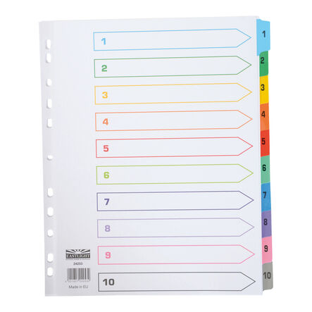 EASTLIGHT Extra Wide A4 Numerical Index Dividers  hi\-res