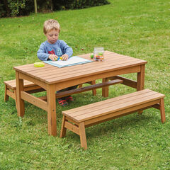 TTS Outdoor Children&rsquo;s Low Table & Benches Set  hi-res
