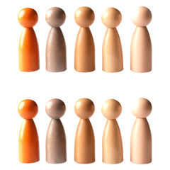 Wooden Multicultural Peg People 10pk  hi-res