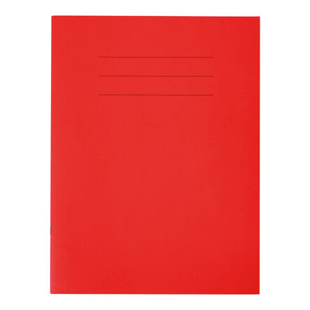 A4 Choice Exercise Book 8mm Ruled Margin Red 80pg 50pk Red hi\-res