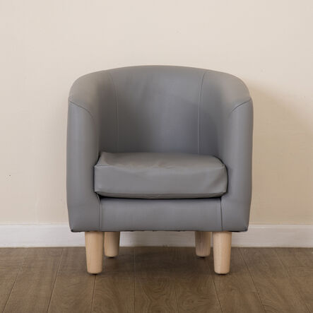 Geo Wipe Clean Antimicrobial Grey Tub Seating  hi\-res