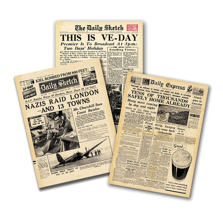 WW2 Wartime Newspapers 3pk  hi\-res