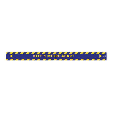 2M Social Distancing Strip Floor Stickers 5pk  hi\-res