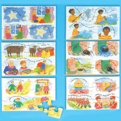 Wooden Nursery Rhyme Jigsaw Puzzle 6pk  hi-res