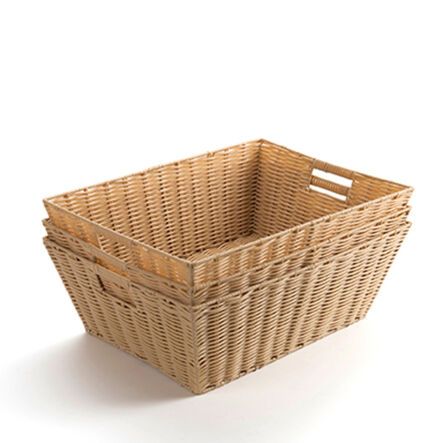 Faux Plastic Wicker Baskets Deep H150 x W310 x L430mm  hi\-res