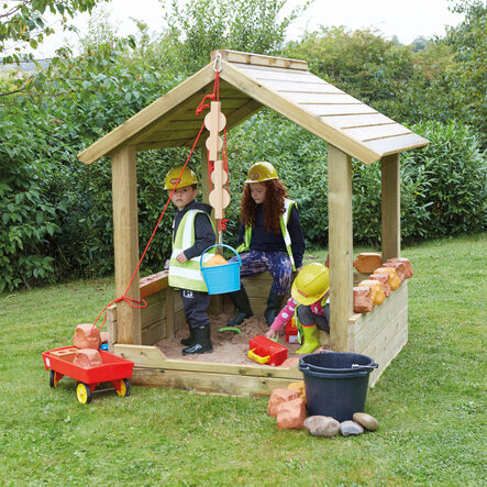 TTS Wooden Outdoor Sandpit with Roof  hi\-res