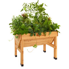 Veg Trug Planter Natural Wood  hi-res