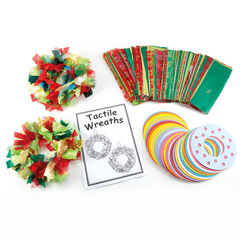 Tactile 3D Christmas Decorations 30pk Wreaths  hi-res