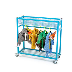 Role Play Dressing Up Metal Storage Trolley Blue  hi-res