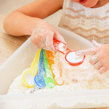 Translucent Rainbow Sand Water Colour Measuring Spoons 5pk  hi\-res