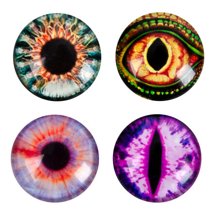 Dragon Glue\-On Glass Eyes Assorted 108pk  hi\-res