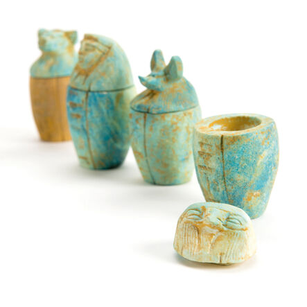 Egyptian Burial Canopic Jars 4pk  hi\-res