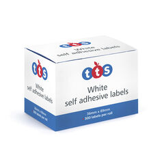 TTS White Self Adhesive Labels  hi-res