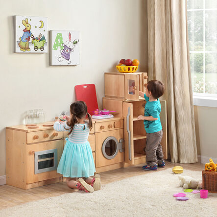 Hardwood Role Play Kitchen Units  hi\-res