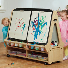 Millhouse Double Sided 2 in 1 Easel + Low Trolley (4 Child)  hi-res