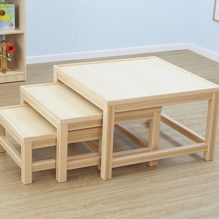TTS Toddler Wooden Nesting Tables 3pk  hi\-res