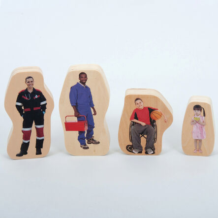 Wooden Community and Occupation People Blocks  hi\-res