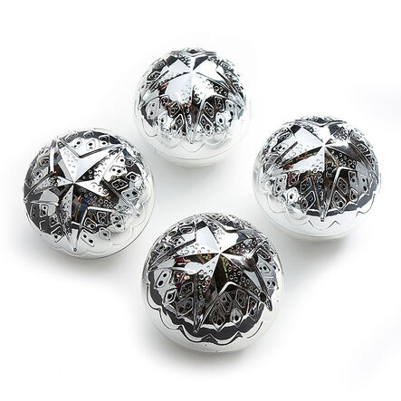 TTS Super Shiny Silver Sensory Balls 4pk  hi\-res