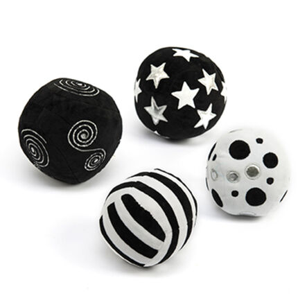 TTS Black \x26 White Soft Sensory Activity Balls 4pk  hi\-res