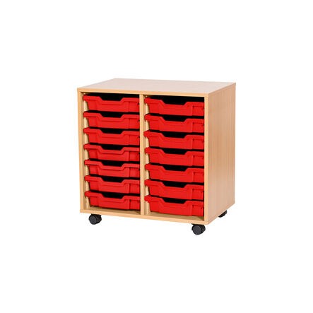Mobile Double Tray Storage Unit 14 Trays  hi\-res