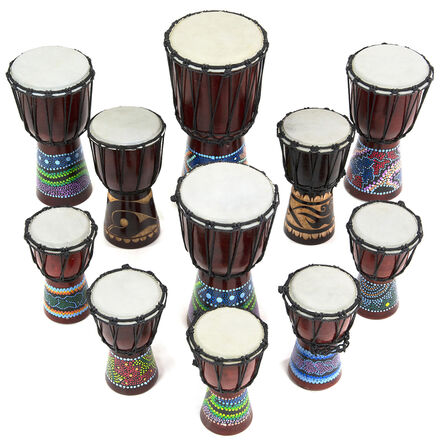 Beginners Multicultural Djembe Drums 11pk  hi\-res