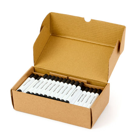 TTS Drywipe Markers Black 100pk Black hi\-res