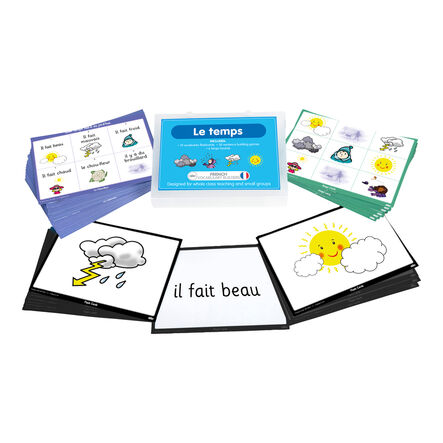 TTS French Weather Vocabulary Builder Activity Cards  hi\-res