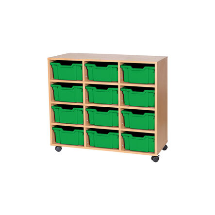 Mobile Triple Tray Storage Unit 12 Deep  hi\-res