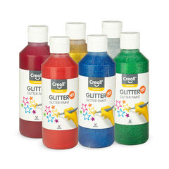 Creall Glitter Paint Assorted 250ml 6pk  hi-res