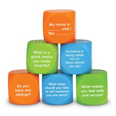 Learning Resources Let's Talk Wellbeing Cubes  hi-res
