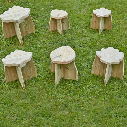Storytellers\' Wooden Stools 6pk  hi\-res