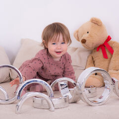 TTS Metallic Silver Stacking Arches 12pk  hi-res